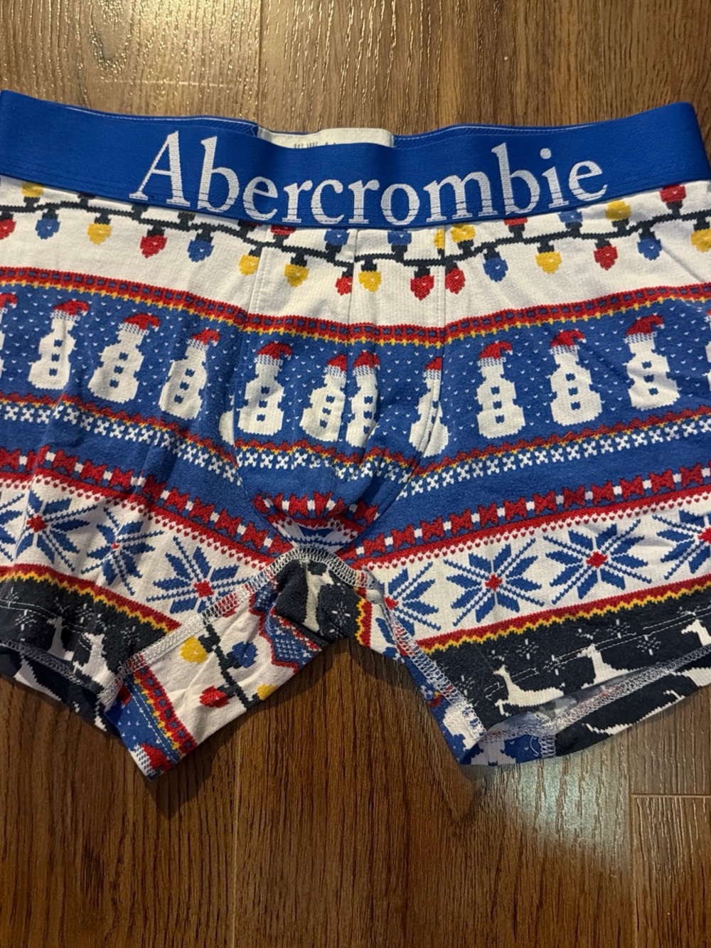 Abercrombie & Fitch Blue Holiday Print Boxer Shorts